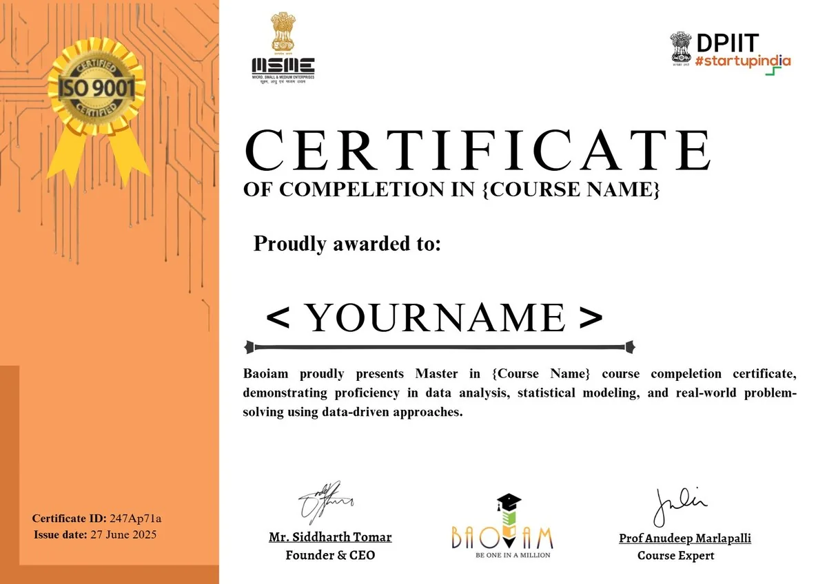 BAOIAM certificate template