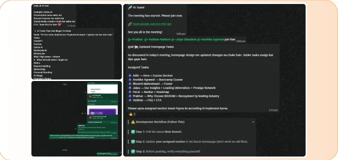 Deep work block screenshots
